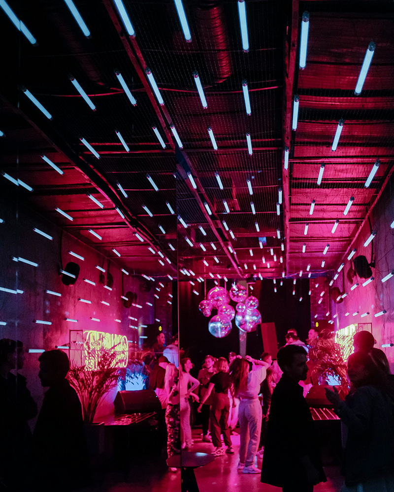 Retro pink bar party.